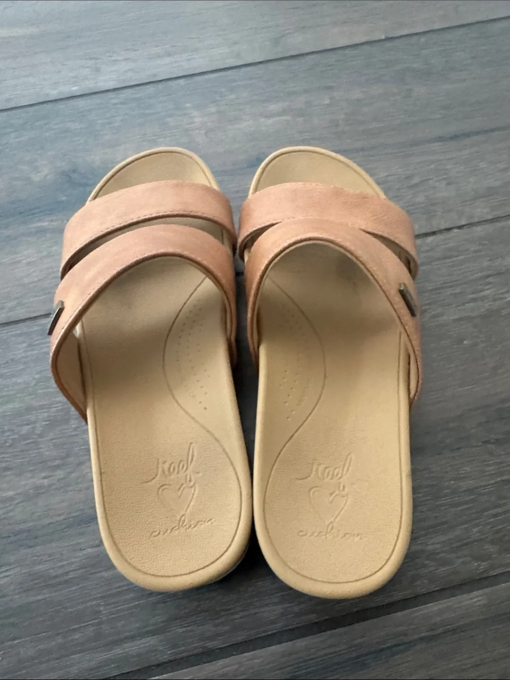 Reef Women’s Double-Strap Slide Sandals in Copper Tan
